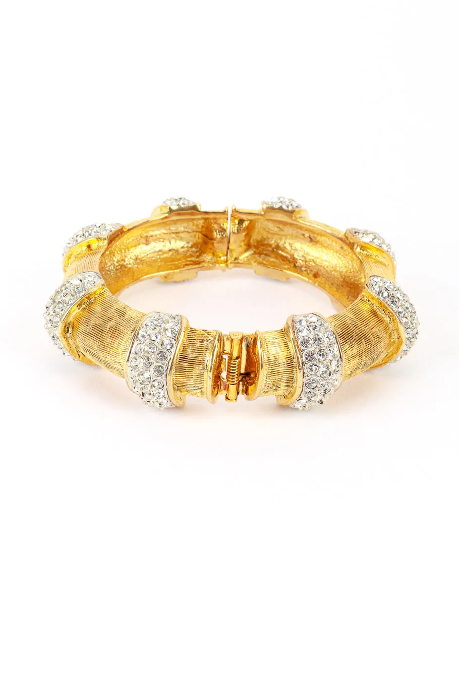 Rhinestone Ribbed Bangle