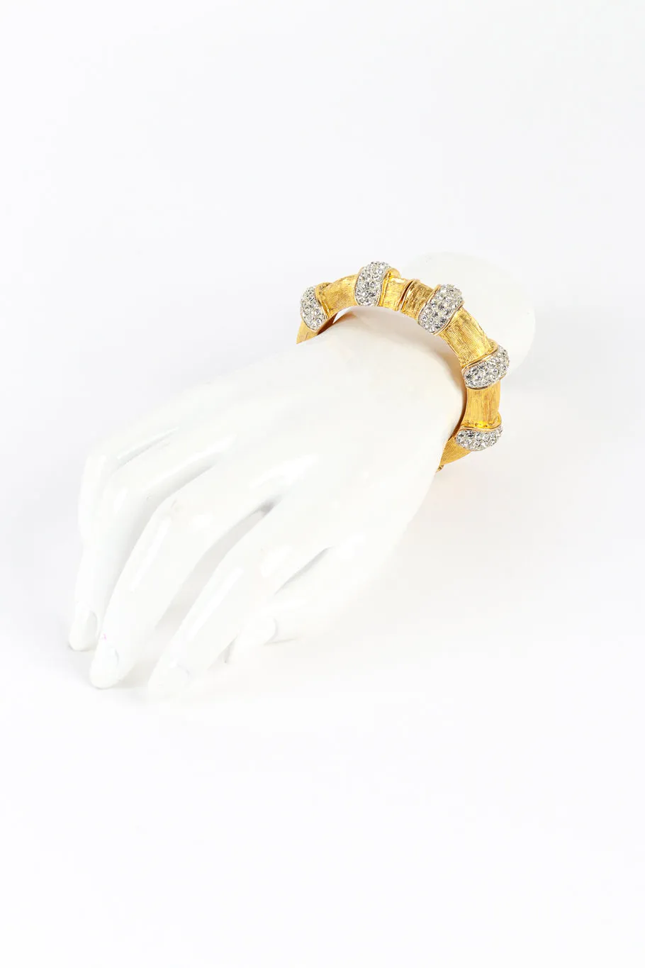 Rhinestone Ribbed Bangle