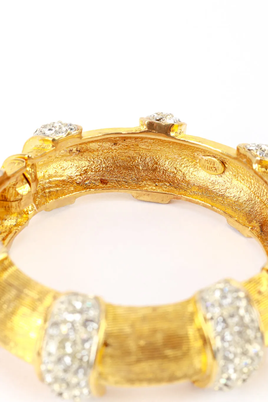 Rhinestone Ribbed Bangle
