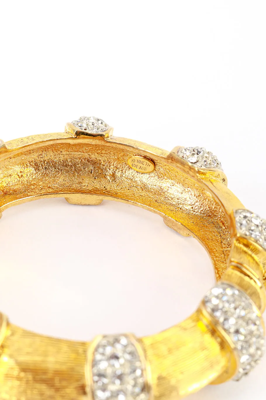 Rhinestone Ribbed Bangle