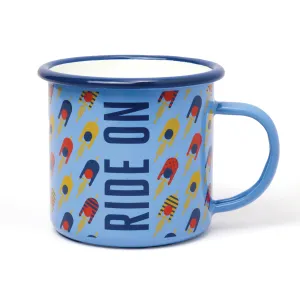 Ride On enamel mug