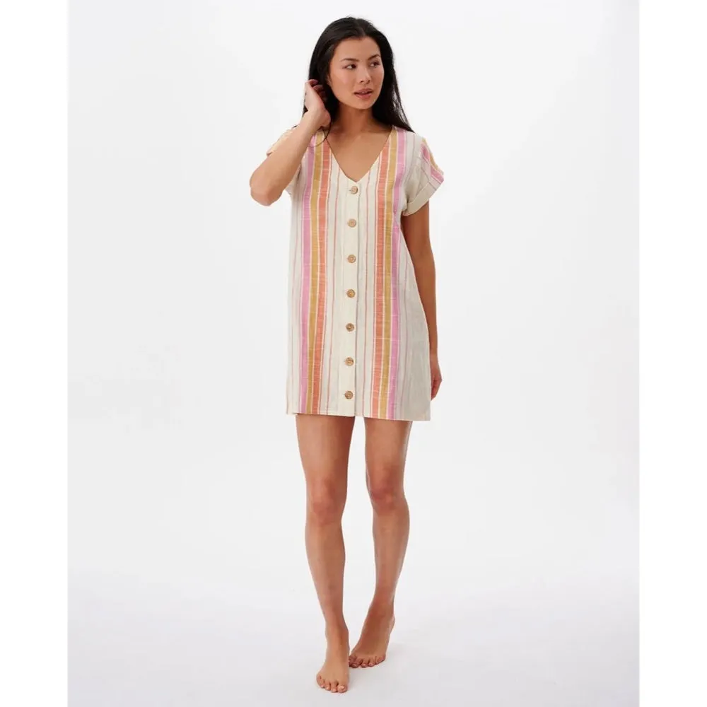 RIP CURL HEAT WAVE MINI DRESS BONE