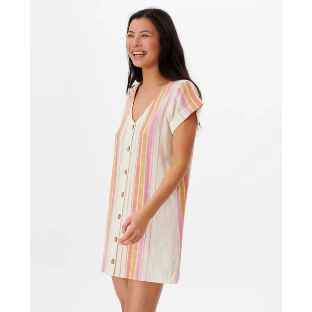 RIP CURL HEAT WAVE MINI DRESS BONE