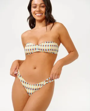 Rip Curl Lottie Check Bandeau Bikini Top