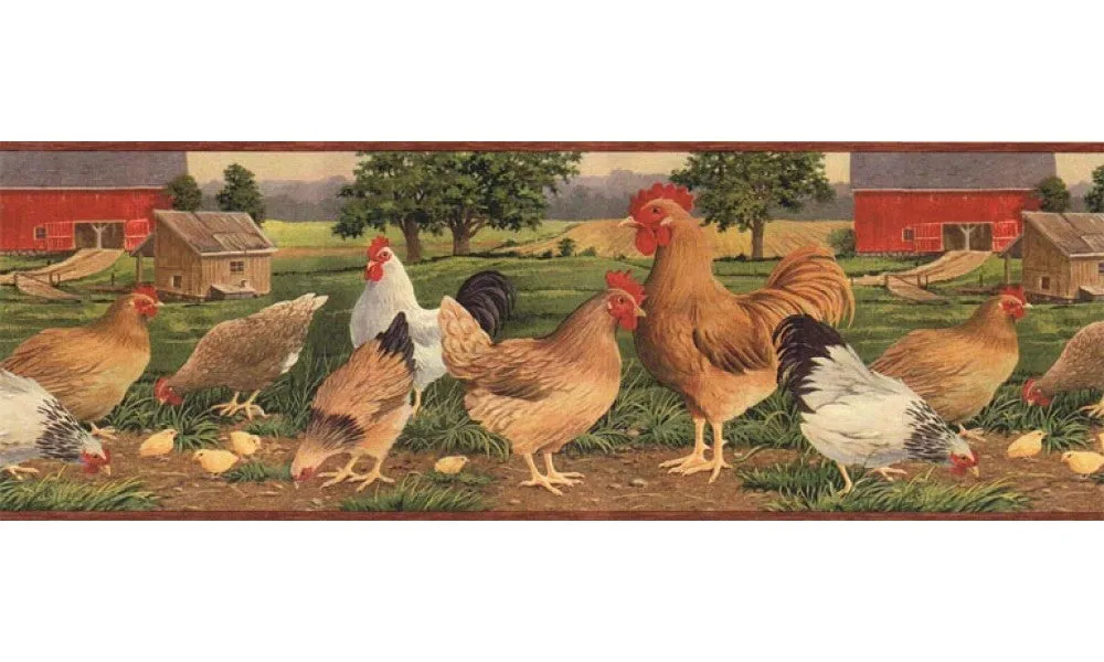 Roosters AFR7106 Wallpaper Border