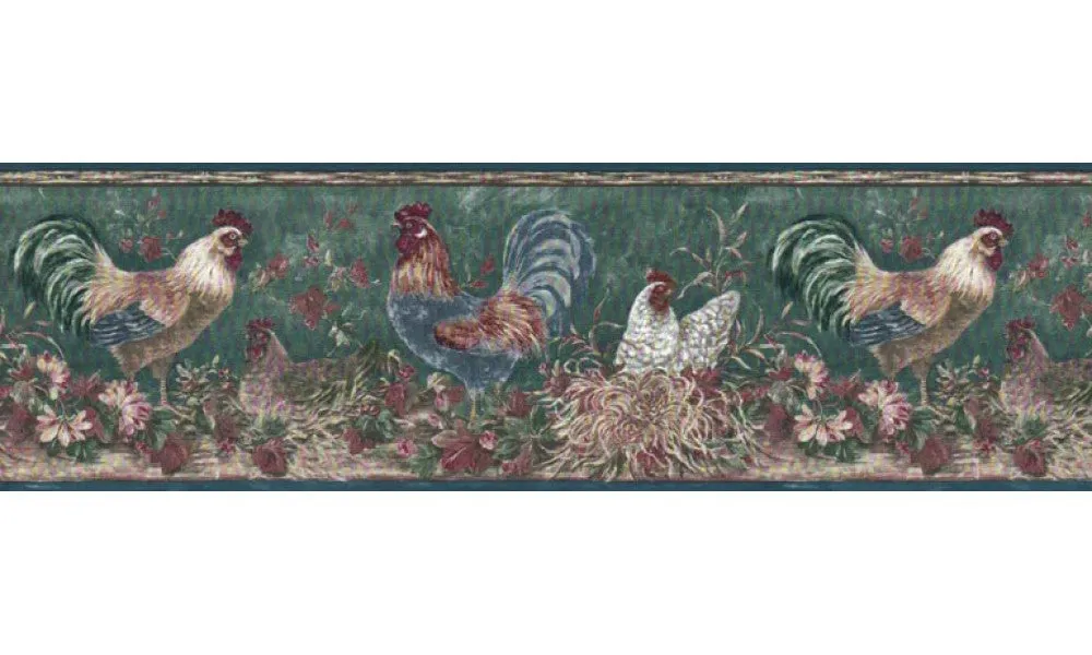 Roosters B66166320 Wallpaper Border