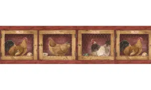 Roosters B7135AFR Wallpaper Border
