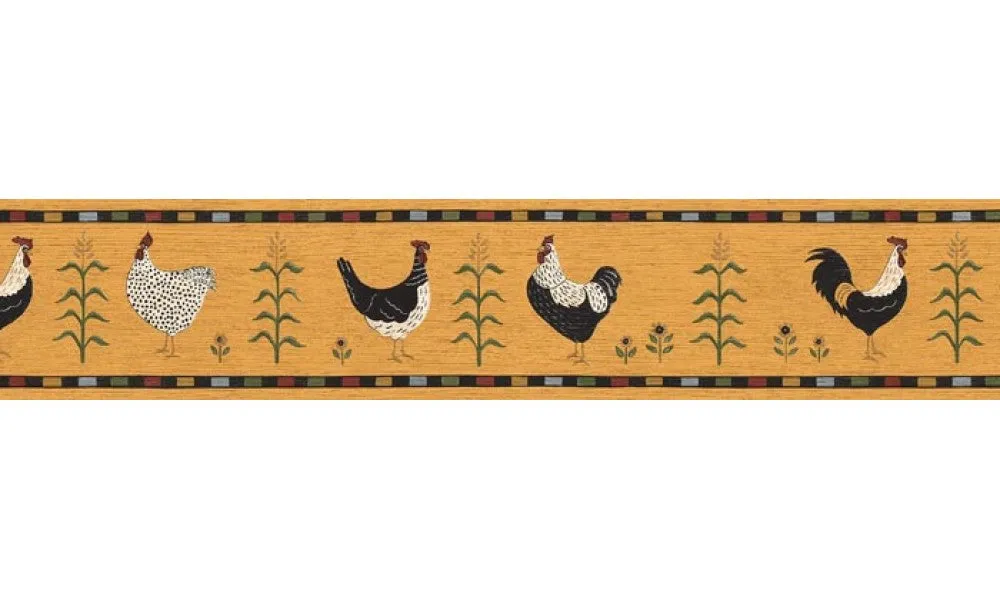 Roosters B75689 Wallpaper Border