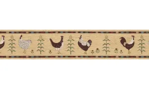 Roosters B75691 Wallpaper Border