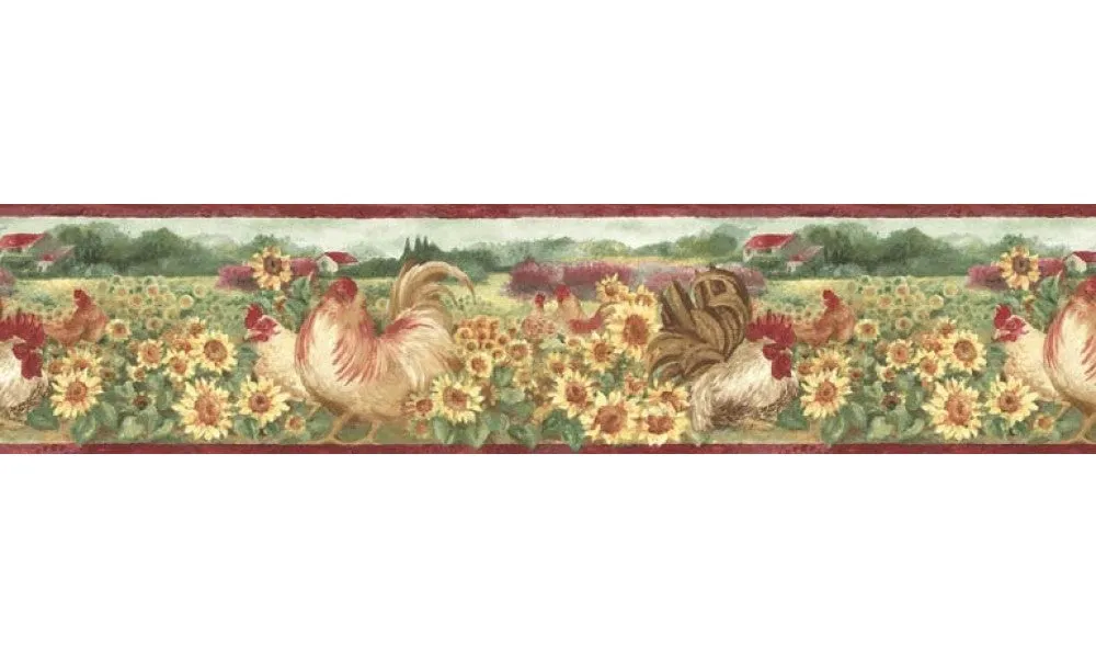 Roosters B76315 Wallpaper Border