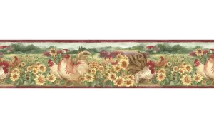 Roosters B76315 Wallpaper Border