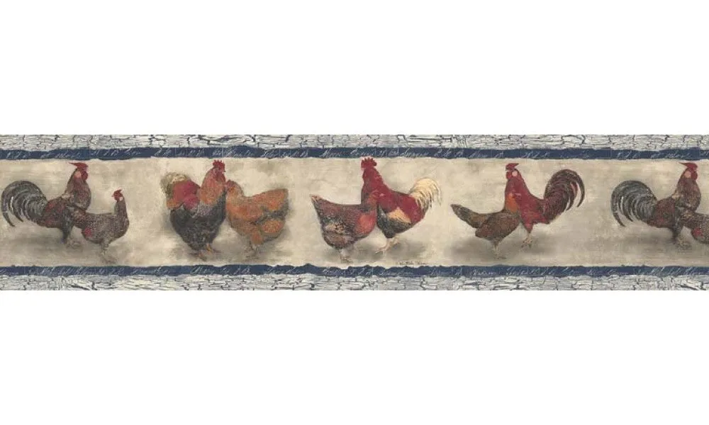 Roosters B76454 Wallpaper Border