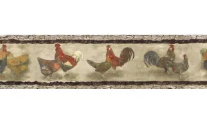 Roosters B76455 Wallpaper Border