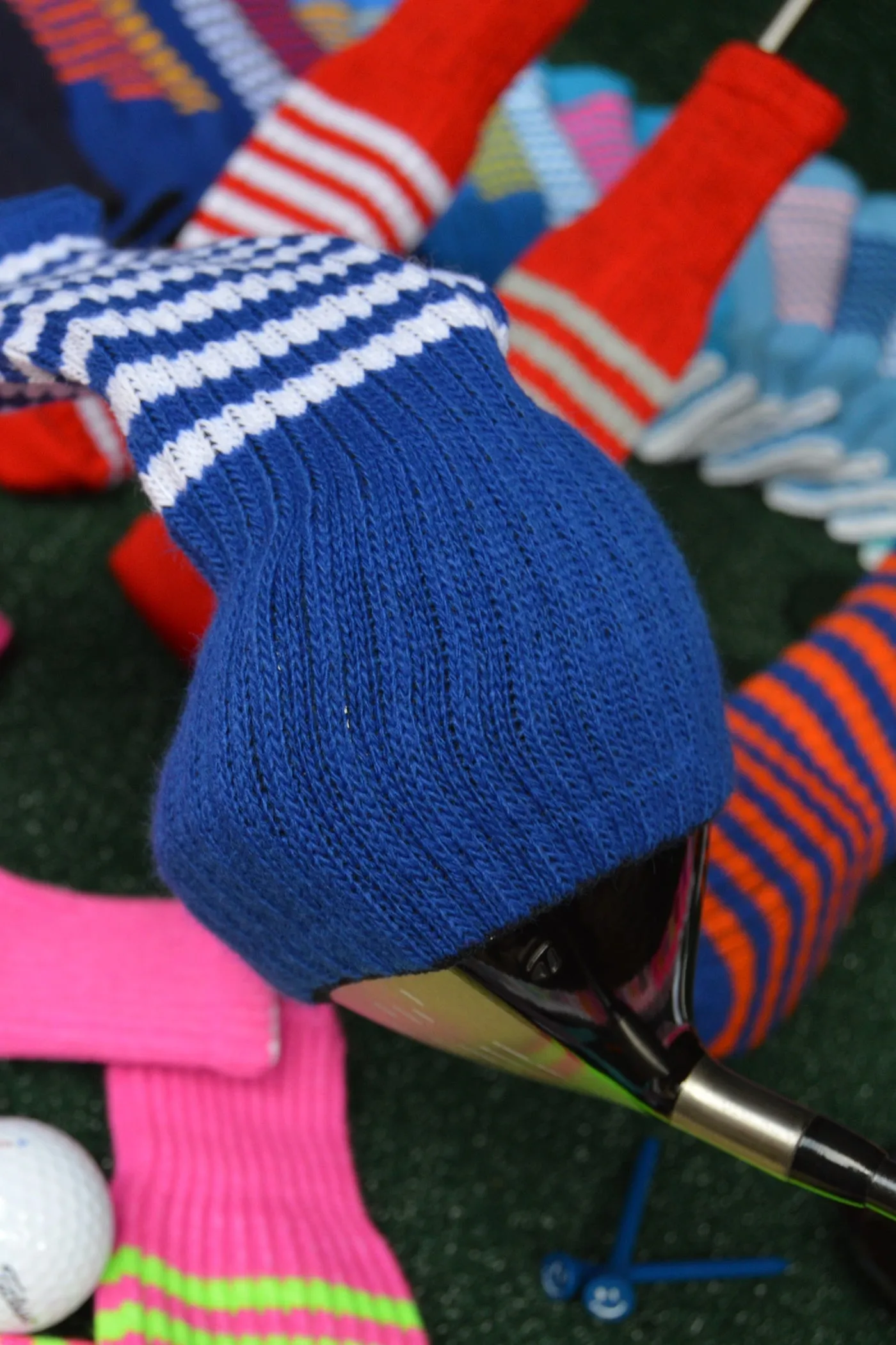 Royal Blue and Gold Club Sock Golf Headcover