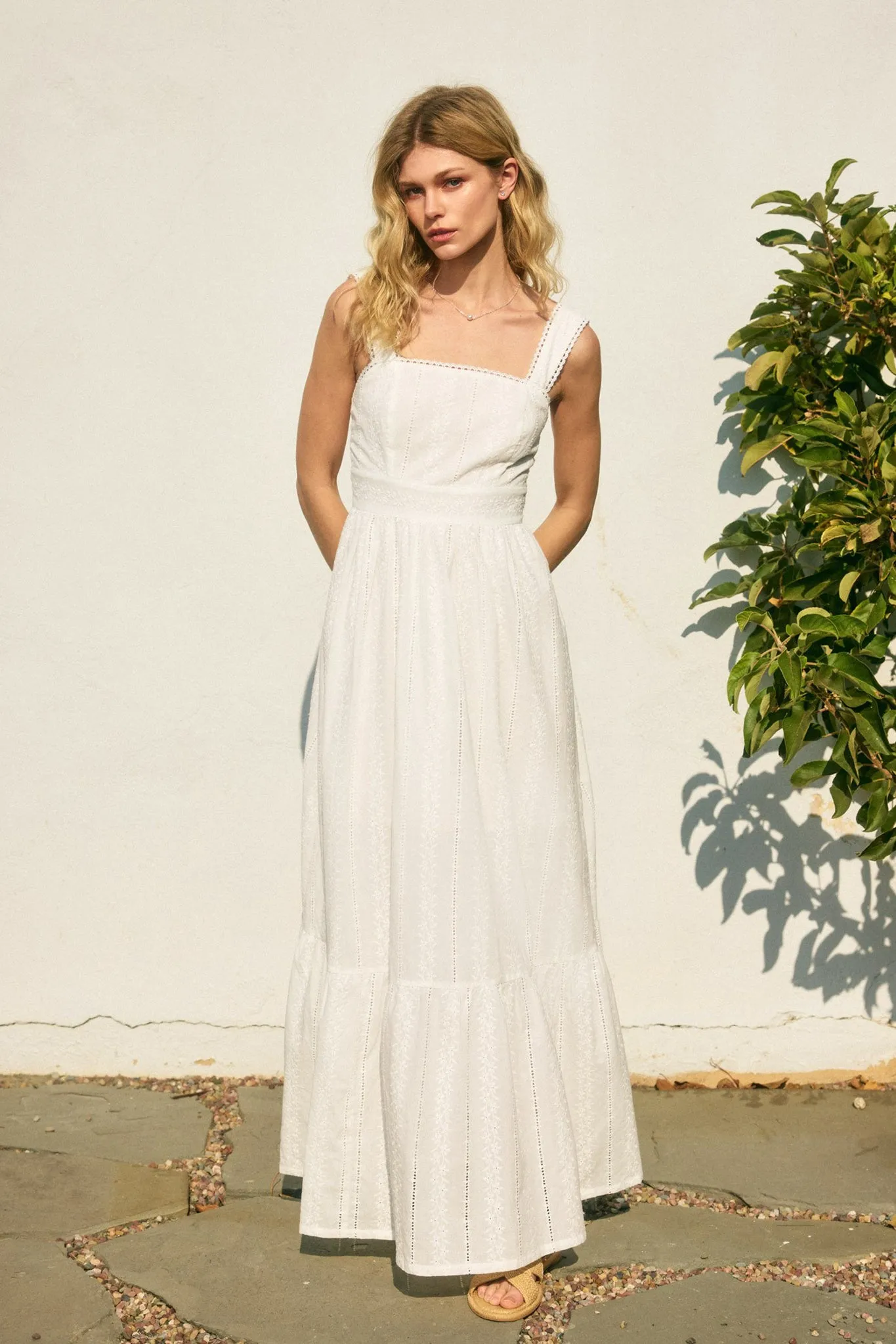 Saltbloom Eyelet Maxi Dress