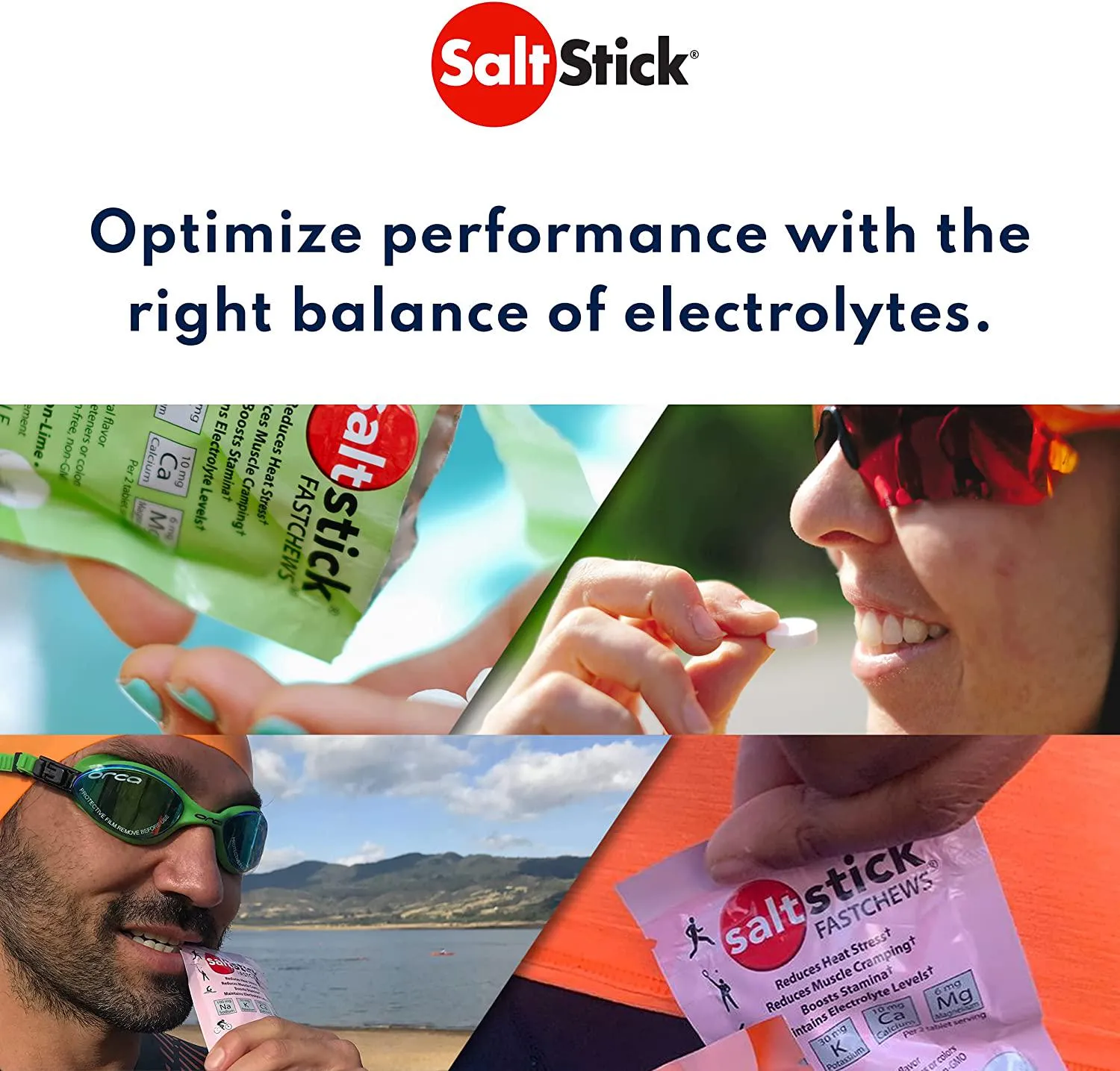 SaltStick FastChews, Electrolyte Replacement Tablets for Rehydration, Exercise, Hiking and Sports Recovery, 12 Packets of 10 FastChews Tablets, Mixed Berry