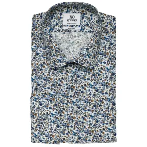 Sand Floral Print Shirt - Blue