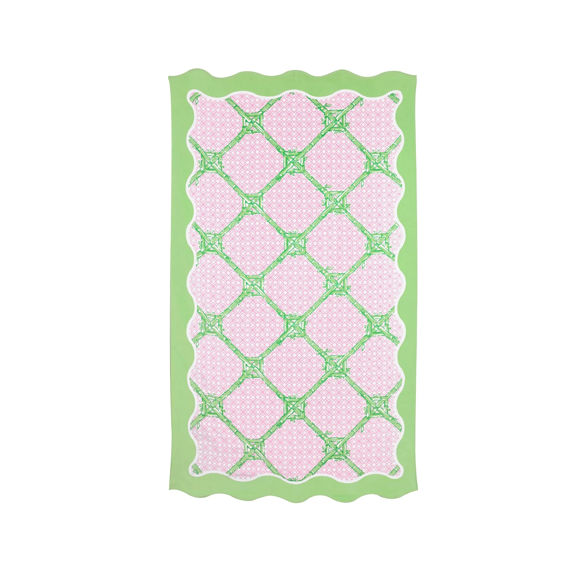 Scalloped Beach Towel (Butterfly Trellis)