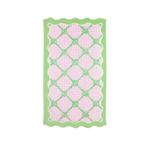 Scalloped Beach Towel (Butterfly Trellis)