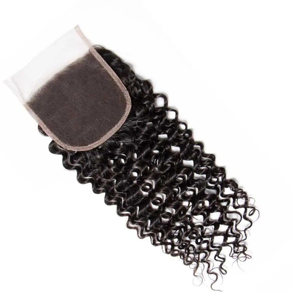 Sdamey 4x4 Lace Closure Brazilian Water Wave Human Hair Closure Lace Hair Extensions