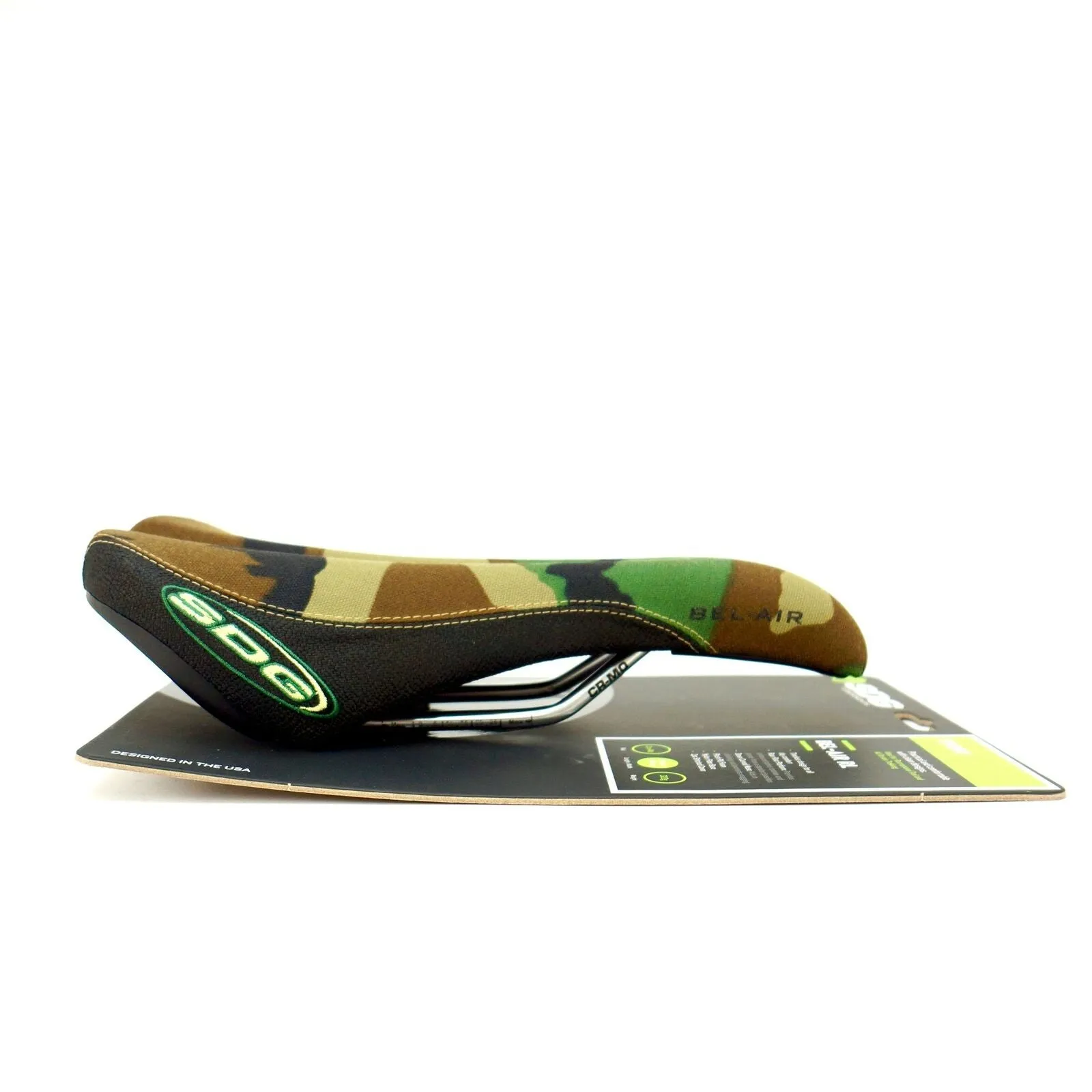SDG Bel-Air RL 270x140mm Cro-Mo Road Bike MTB Bicycle Saddle Orange/Army Camo