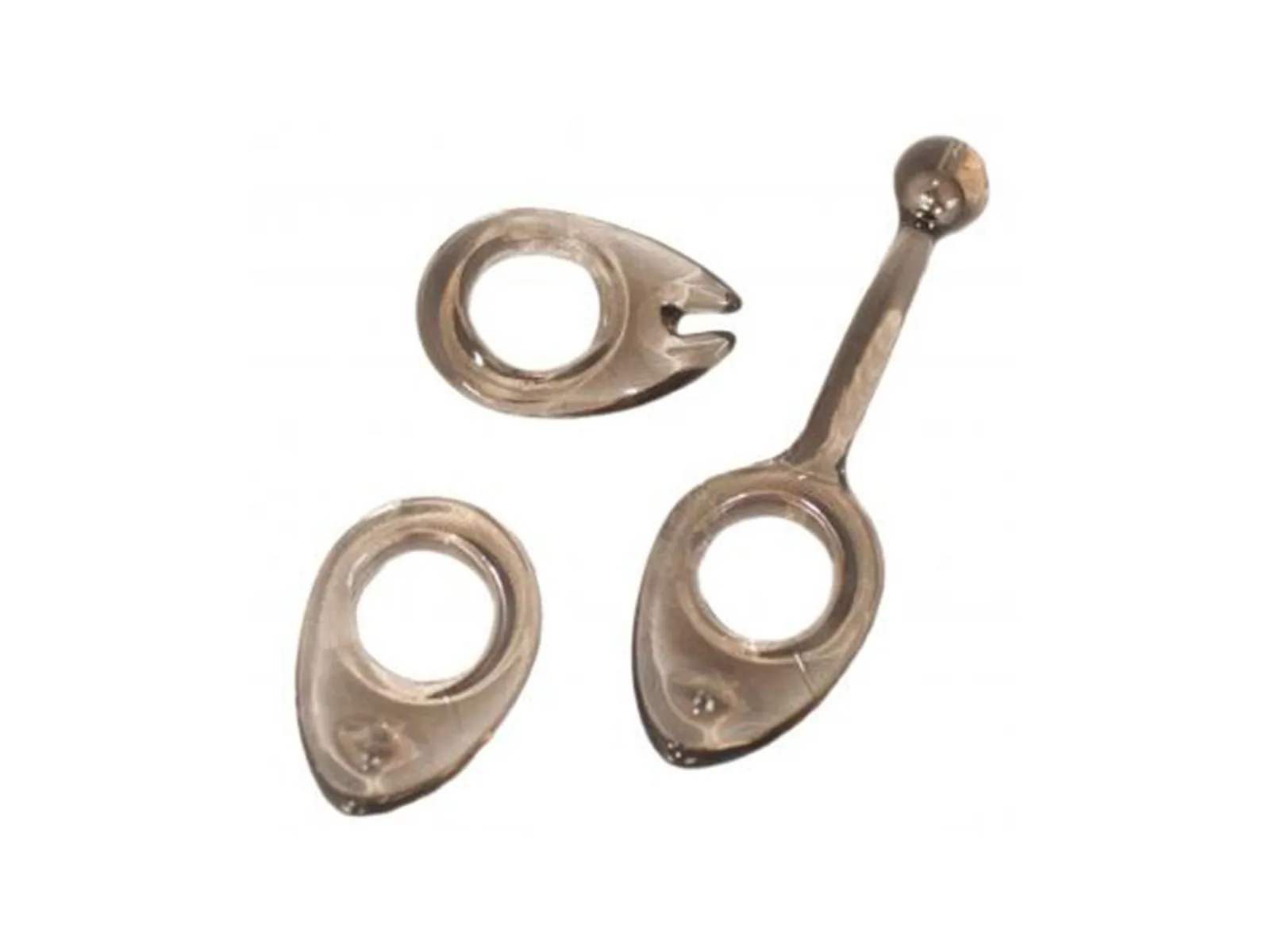 Seven Creations - Cockring - Drie Rekbare Cockringen - Clitoris Vriendelijk - TPE- Rook Grijs