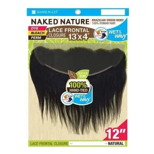 Shake-N-Go Naked Nature 100% Brazilian Remy Wet And Wavy Lace Frontal Closure - 13X4 LOOSE CURL