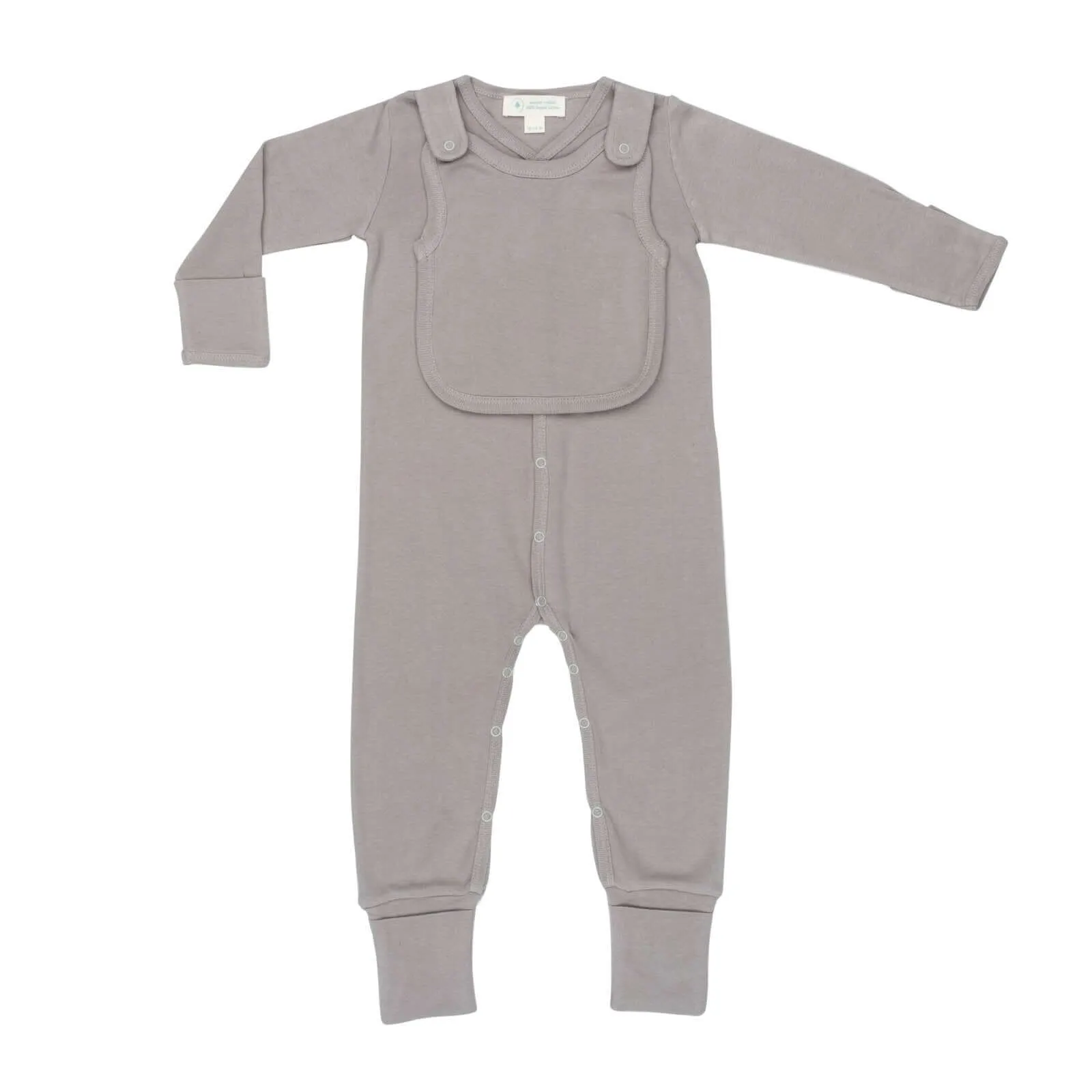 Smart Footed One-Piece   Bib - Gray