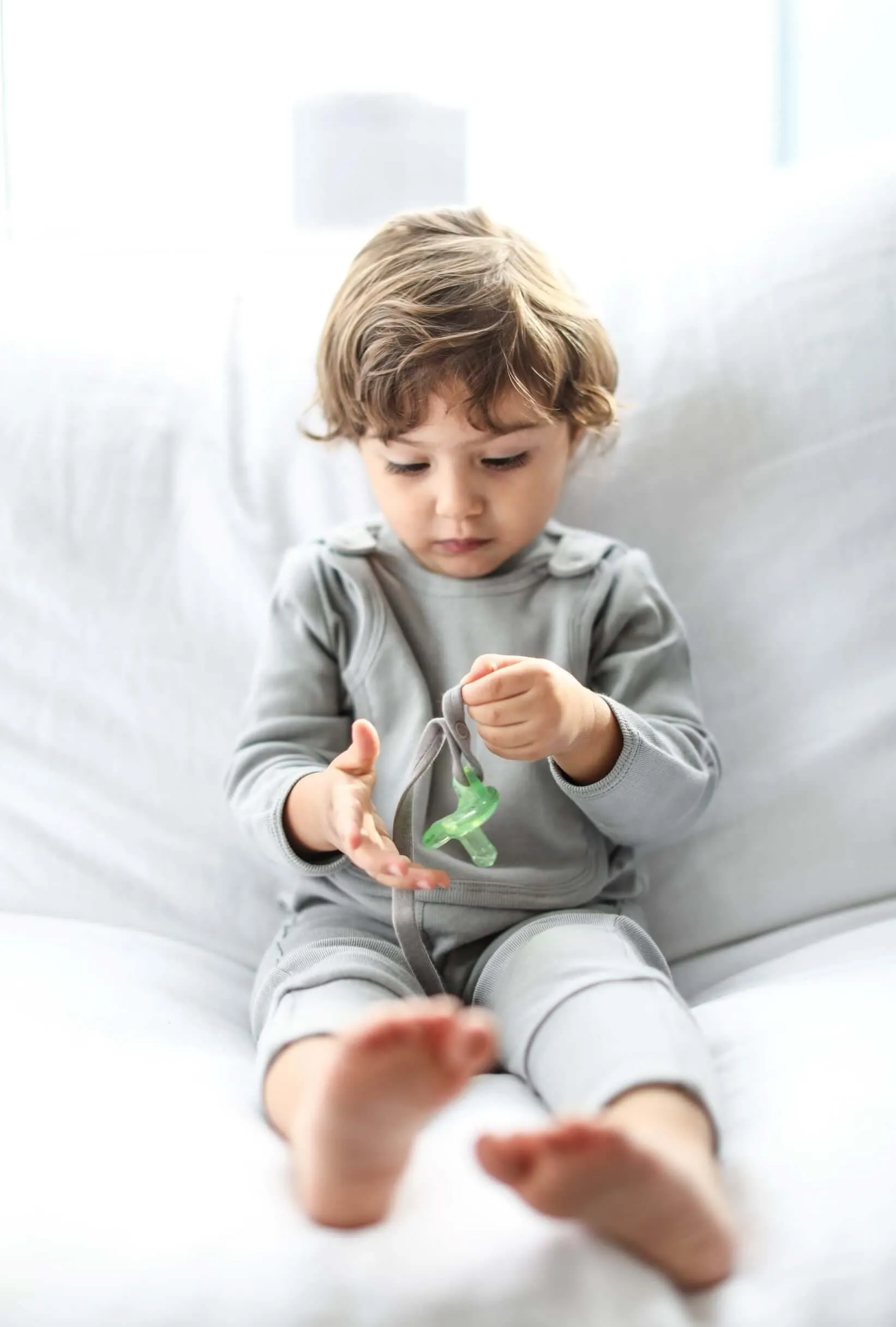 Smart Footed One-Piece   Bib - Gray