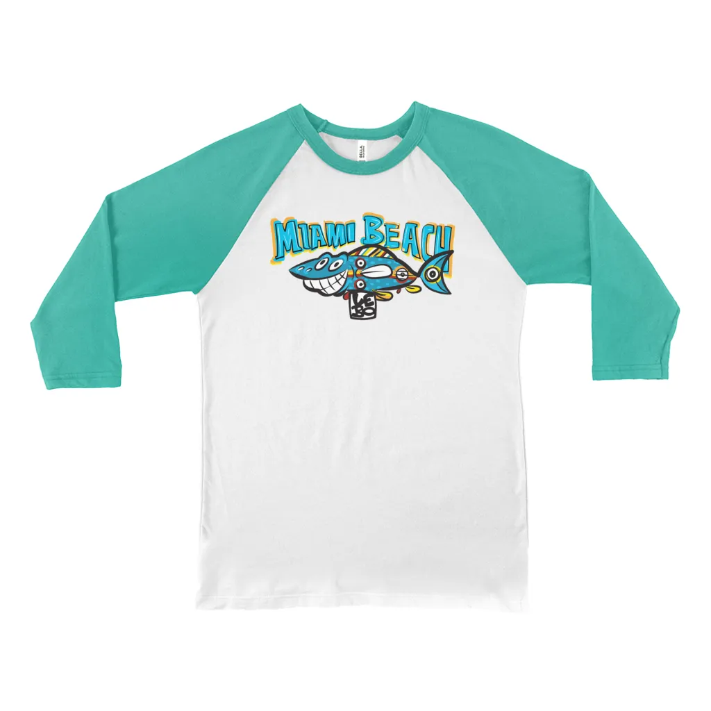 Smiles All Around - Lebo Unisex 3/4 Sleeve Baseball Tee