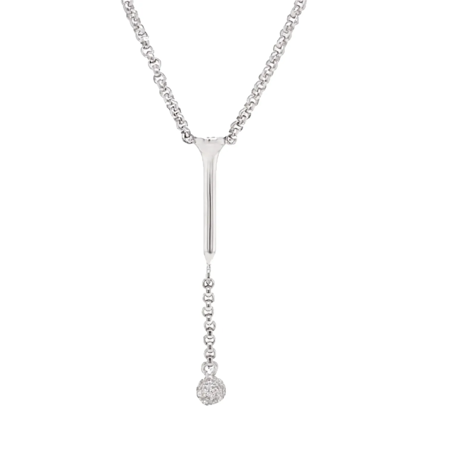 “Smoked” Golf Lariat Necklace