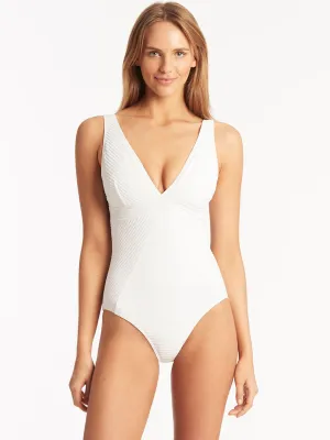 Spinnaker Panel Line One Piece in White