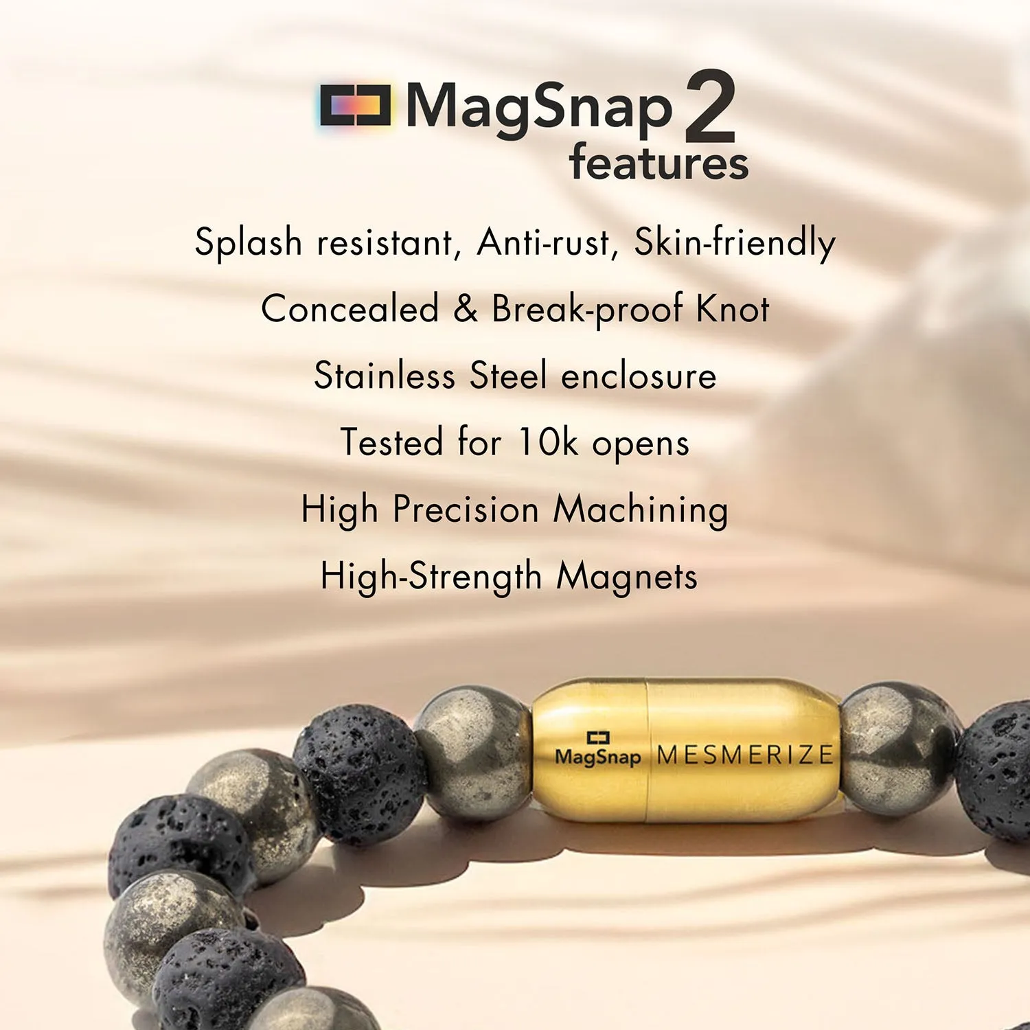 Spiritual Pyrite Natural Stone OM Bracelet