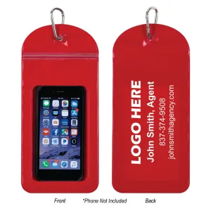 SPLASH PROOF PHONE POUCH WITH CARABINER