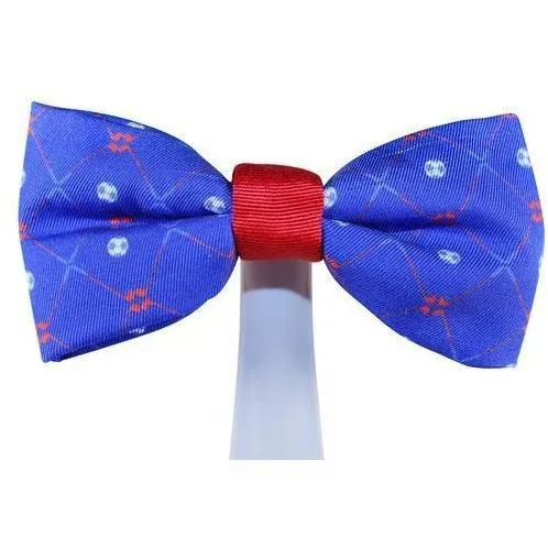 Sports Soccer Golf Red Navy Blue Magnetic Bow Tie
