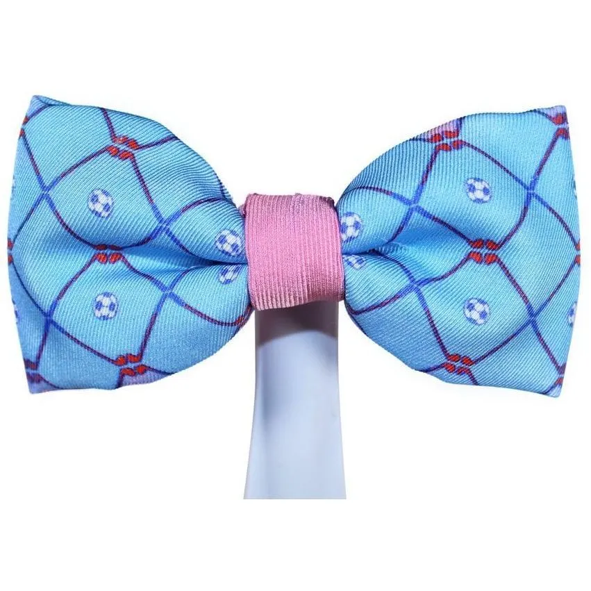 Sports Soccer Golf Red Navy Blue Magnetic Bow Tie