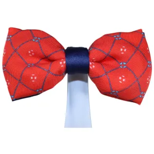 Sports Soccer Golf Red Navy Blue Magnetic Bow Tie