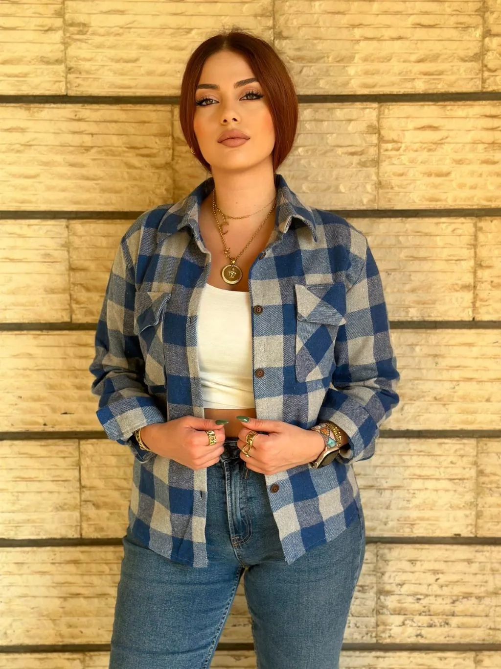 Square Patterned Shirt