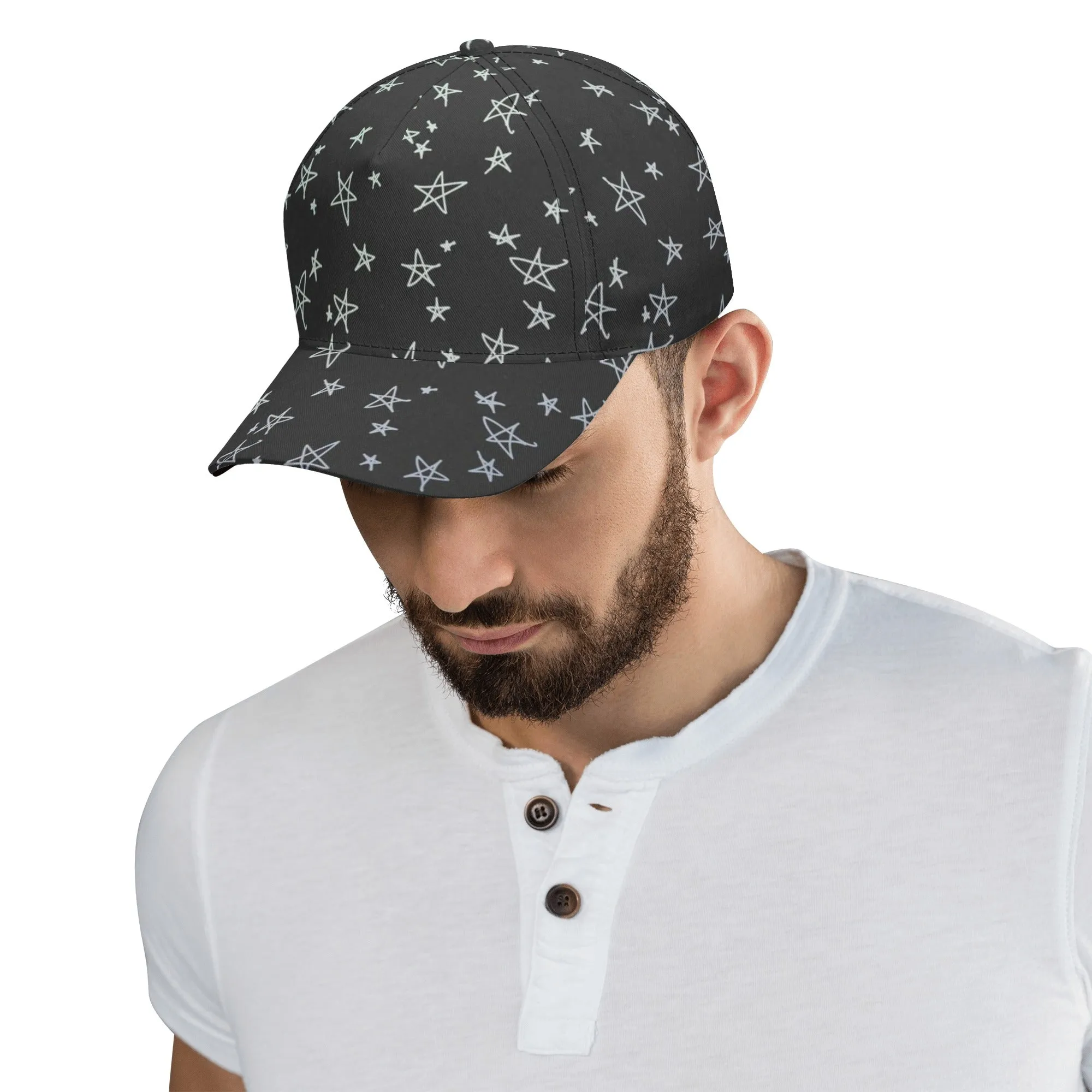Stars Black Unisex Baseball Cap