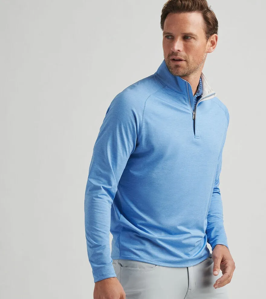 STEALTH PERFORMANCE 1/4 ZIP PULLOVER - FOUNTAIN BLUE