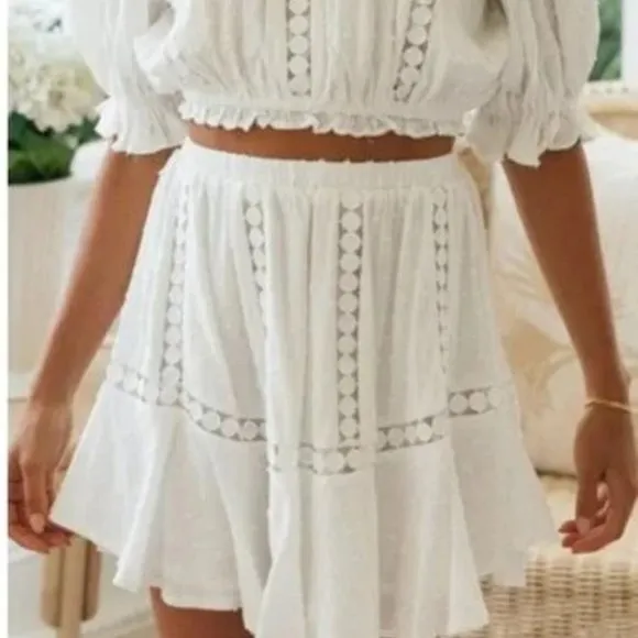 Stunning Embroidered Off-Shoulder Two-Piece Dress