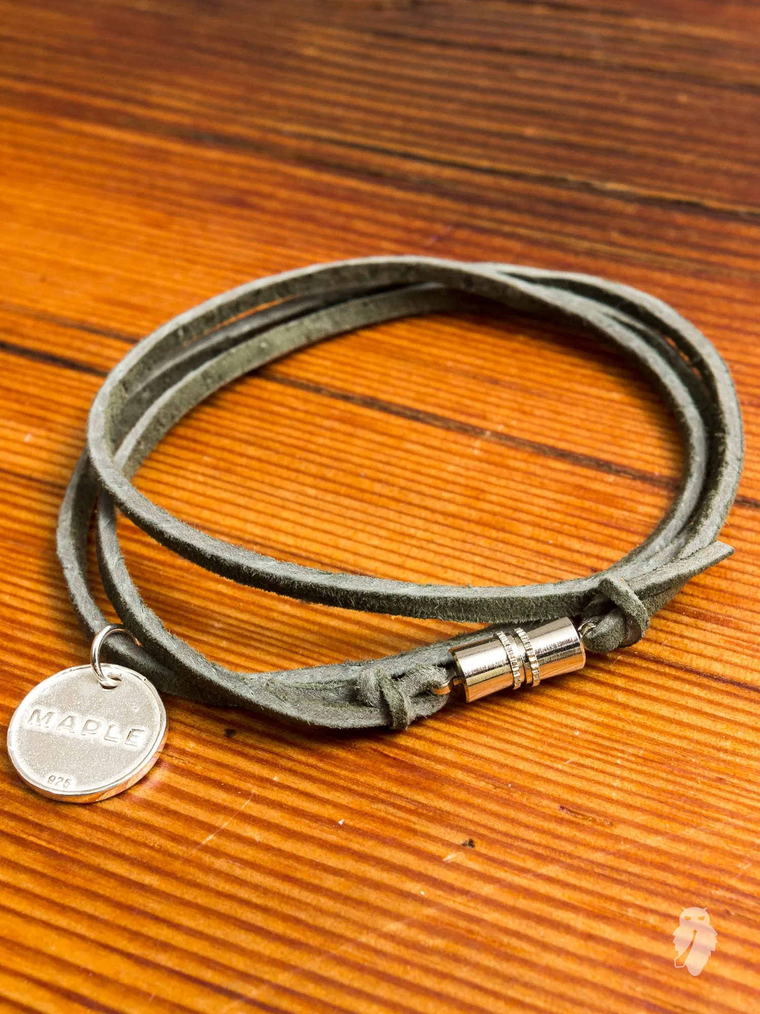 Suede Multi Wrap Bracelet in Olive