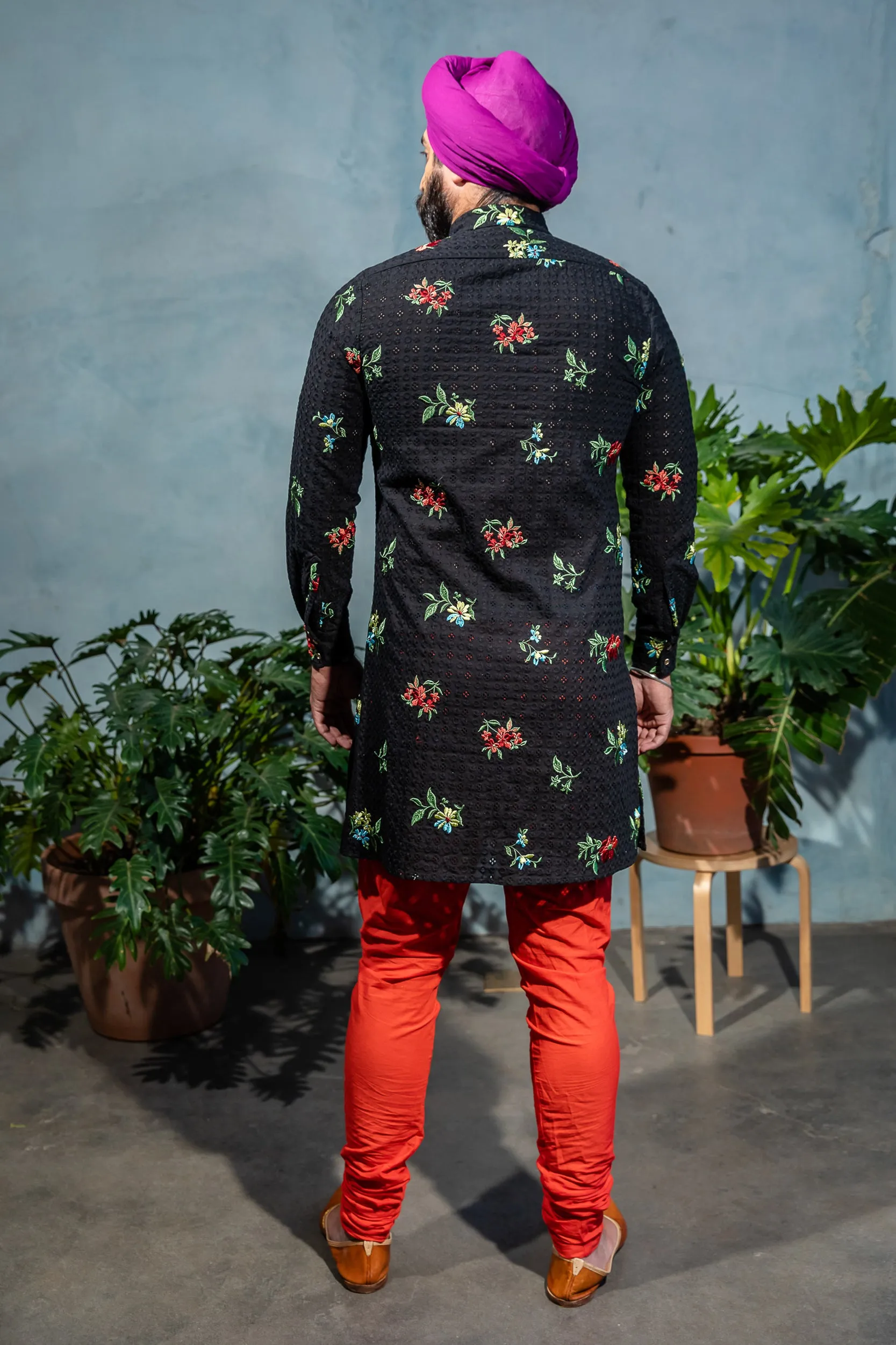 SUMEET Floral Eyelet Kurta Shirt