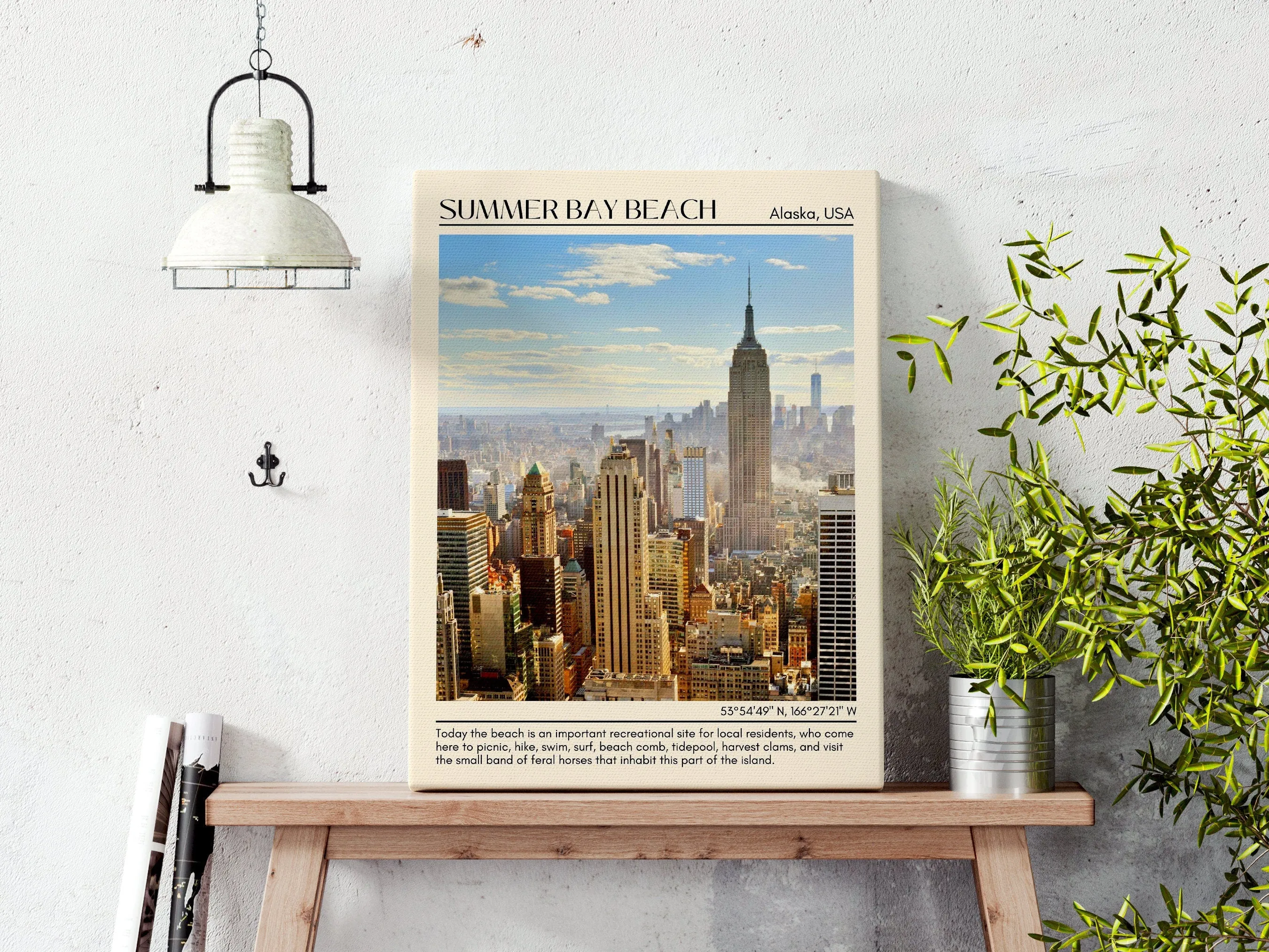 Summer Bay Beach Wall Art Canvas, USA
