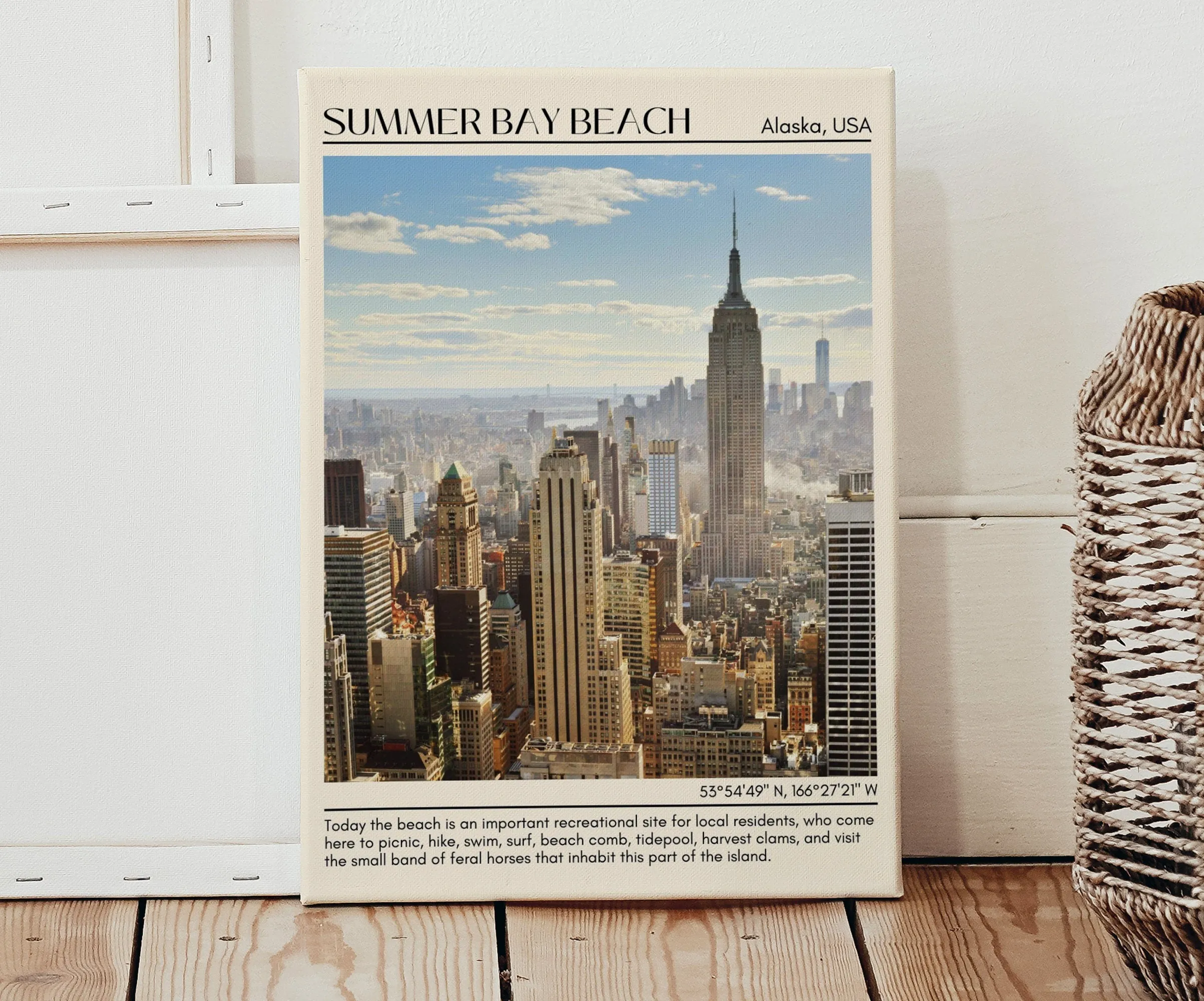 Summer Bay Beach Wall Art Canvas, USA