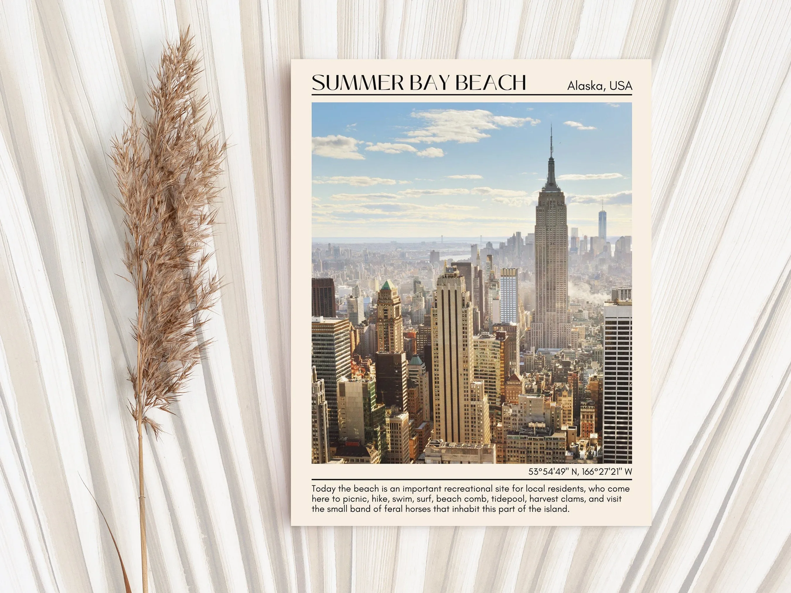 Summer Bay Beach Wall Art Canvas, USA