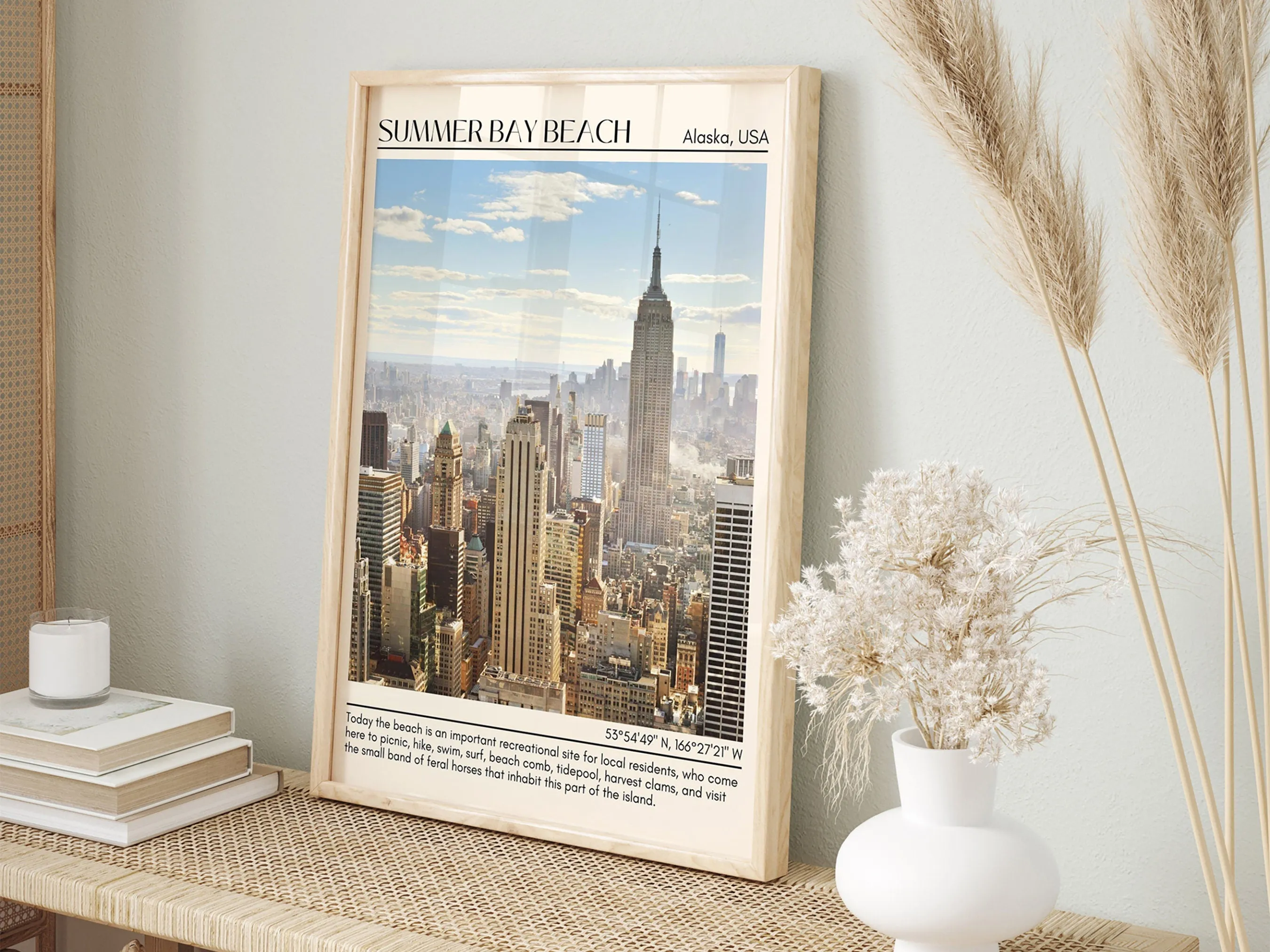 Summer Bay Beach Wall Art Canvas, USA