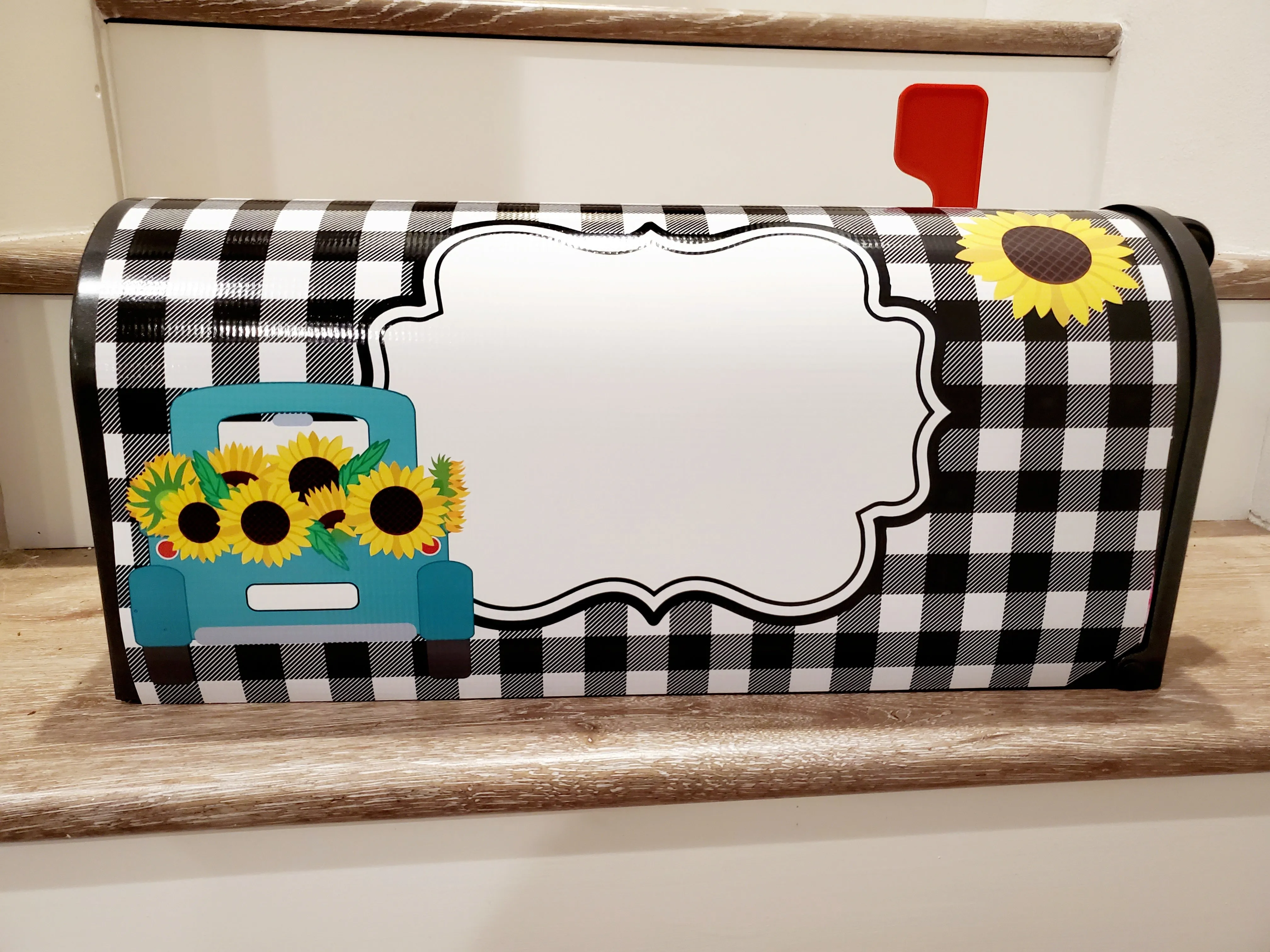 Sunflower Truck Mailbox Cover
