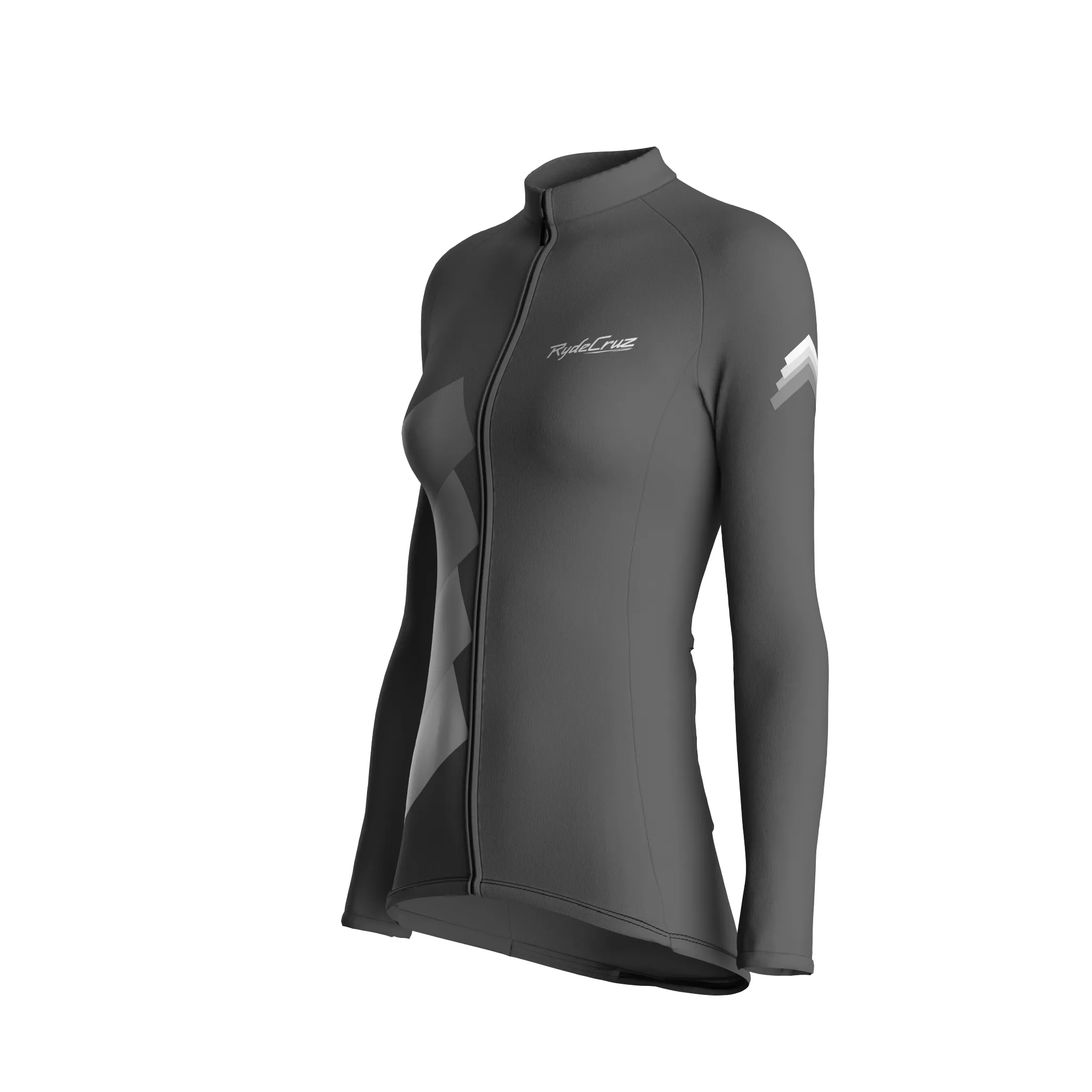Synth Wave | Ash Gray Female Long Sleeves Jersey