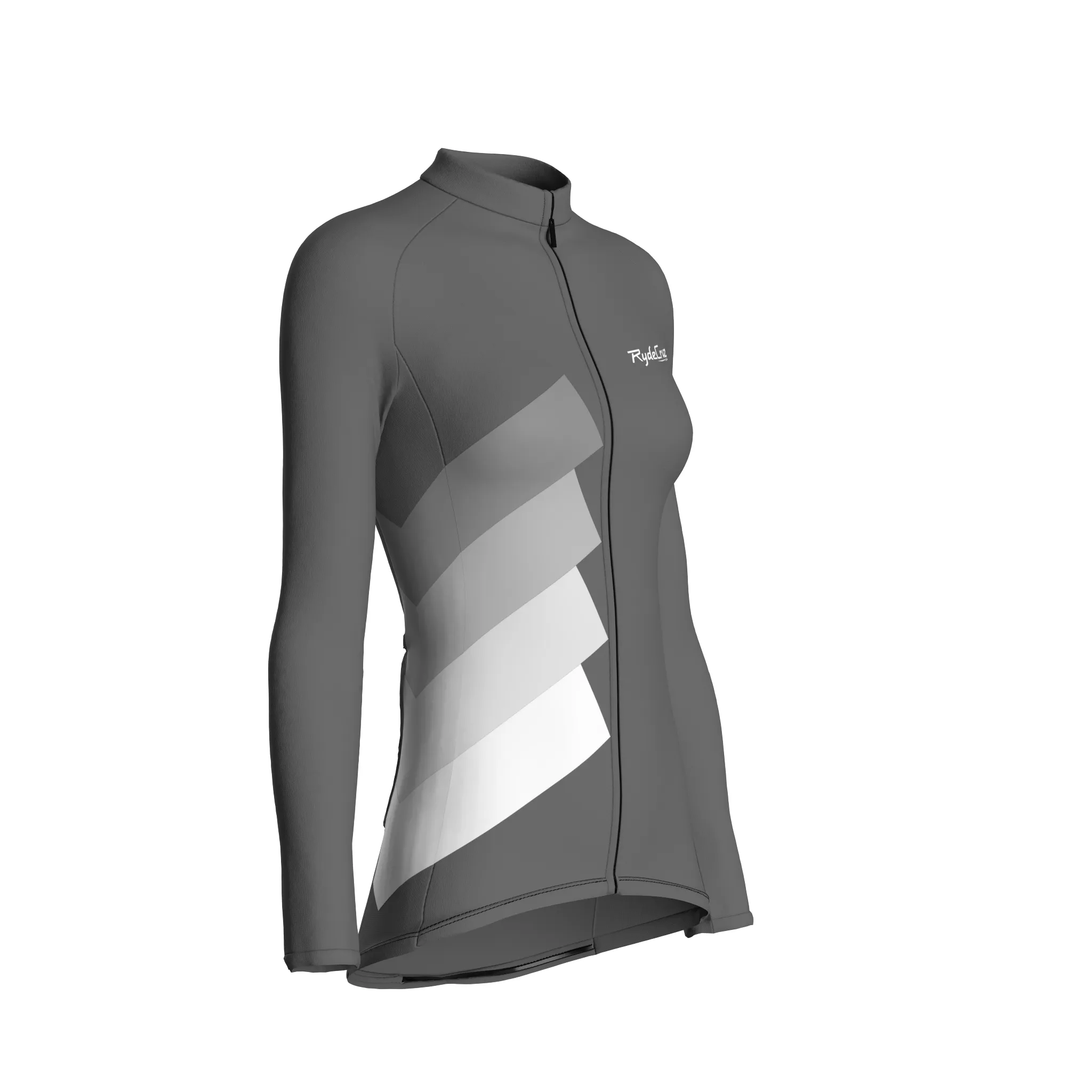 Synth Wave | Ash Gray Female Long Sleeves Jersey